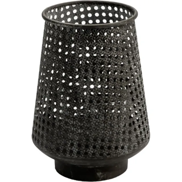 Home Society Windlicht Hurricane Morreta Zwart Metaal 29cm antraciet