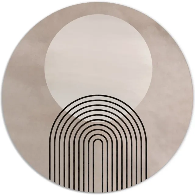 Label2X Muurcirkel abstract regenboog zon - Ø 25 cm - Forex - Multicolor - Wandcirkel - Rond Schilderij - Muurdecoratie Cirkel - Wandecoratie rond - Decoratie voor woonkamer of slaapkamer abstract regenboog zon - multicolor