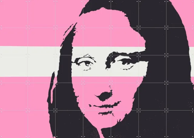IXXI Mona Lisa, Banksy - 140 x 100 cm - Grote wanddecoratie en posters - Pop art, Kleurrijk, Street art, Grafisch Ontwerp, Mancave, Slaapkamer Roze