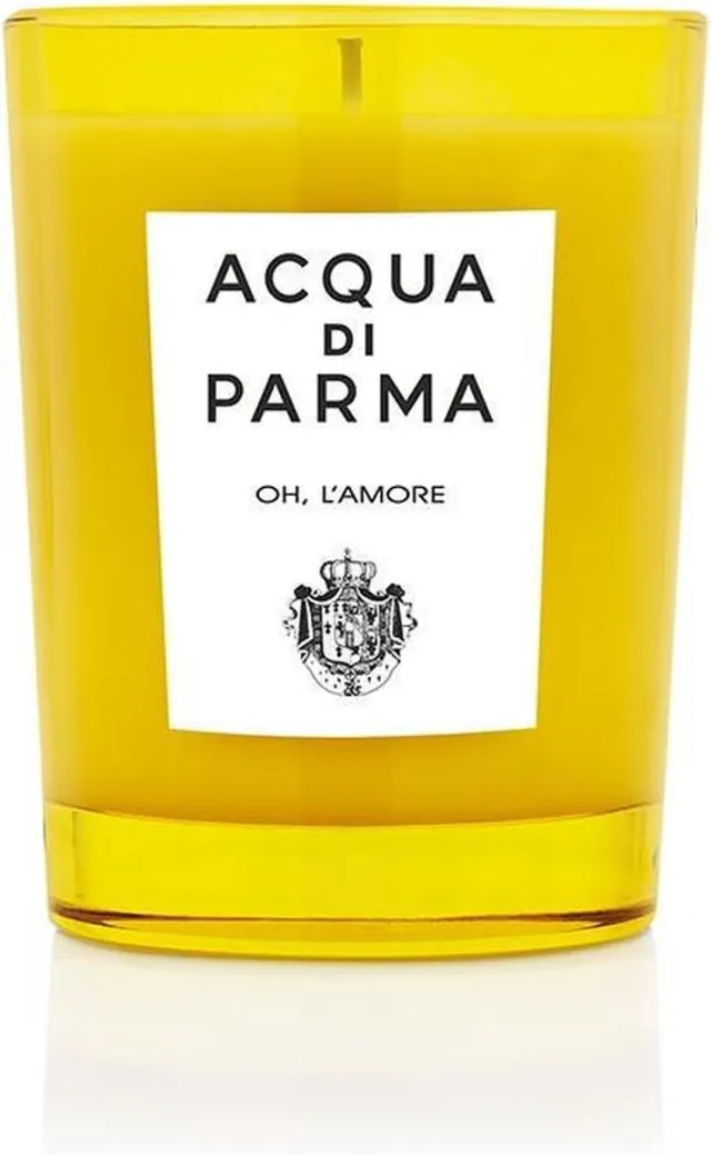 Acqua Di Parma Glass Candle Collection Oh Lamore Scented Candle Kaars 200gr Geel- wit
