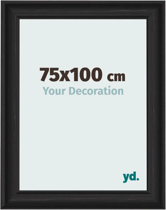 yd. Your Decoration - Fotolijst 75x100 cm - MDF - Zwart Houtnerf - Lazio