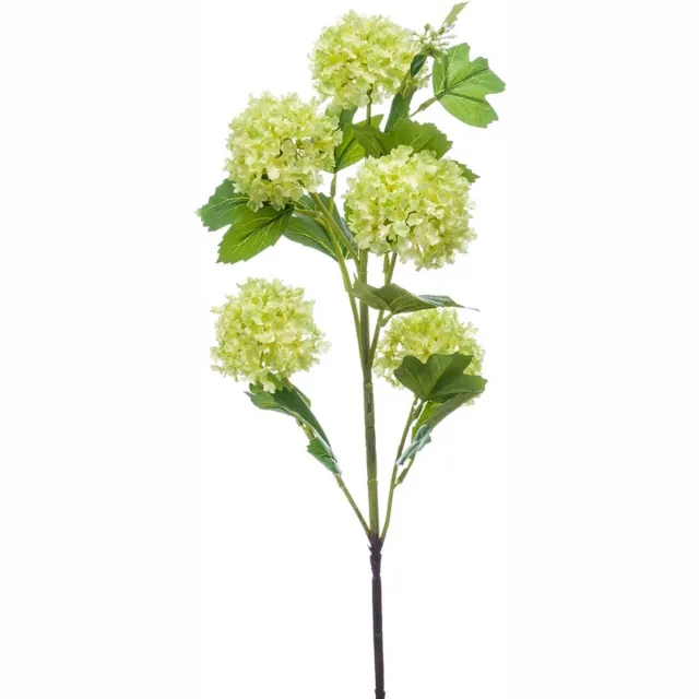Natuurlijk Bloemen Kunstbloemen - Zijde Bloemen - Nep bloemen Luxe Bloemen - Viburnum 75 cm - Natuurlijk Bloemen Groen