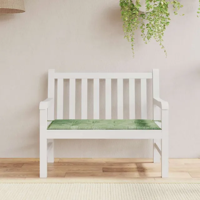 vidaXL Tuinbankkussen 120x50x3 cm oxford stof bladpatroon Groen
