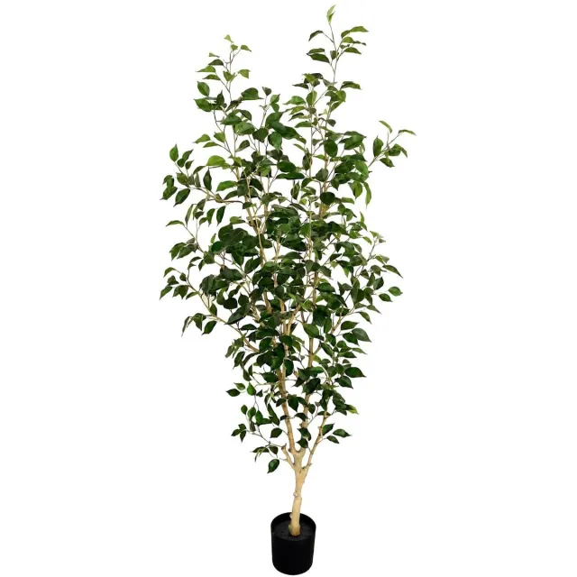 PrettyPlants Ficus Kunstplant 180cm | Grote kunstplant voor binnen | Kunst Ficus 180cm | Nep Ficus | Kunstboom 180cm Deluxe Groen