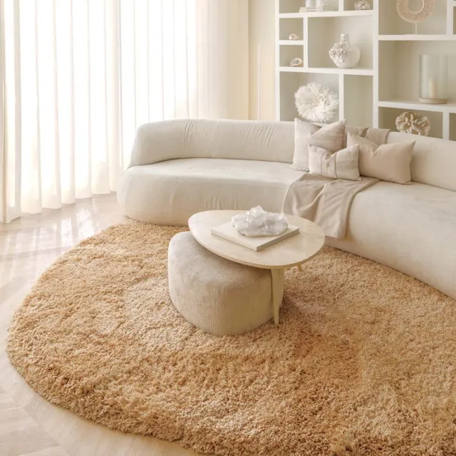 Nordic Weavers Organisch vloerkleed shaggy - Sveve Pebble beige 200x280