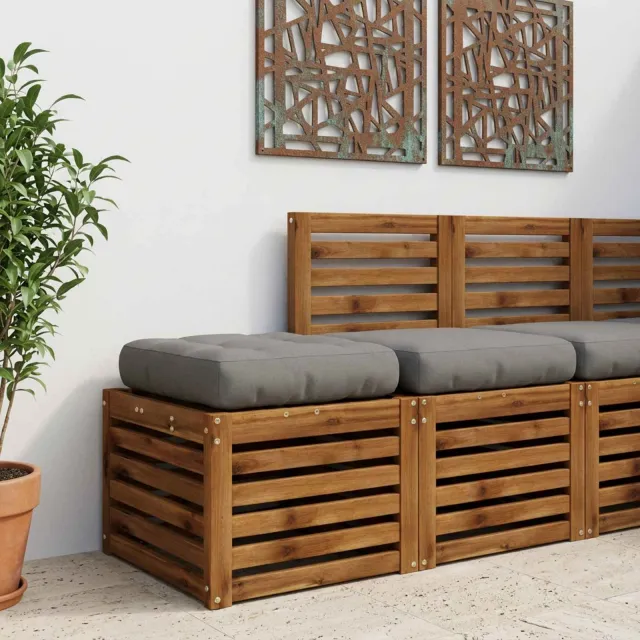 vidaXL 1-Piece Zitkussen VIANEN 100% Polyester Grijs 40 x 40 x 12 cm
