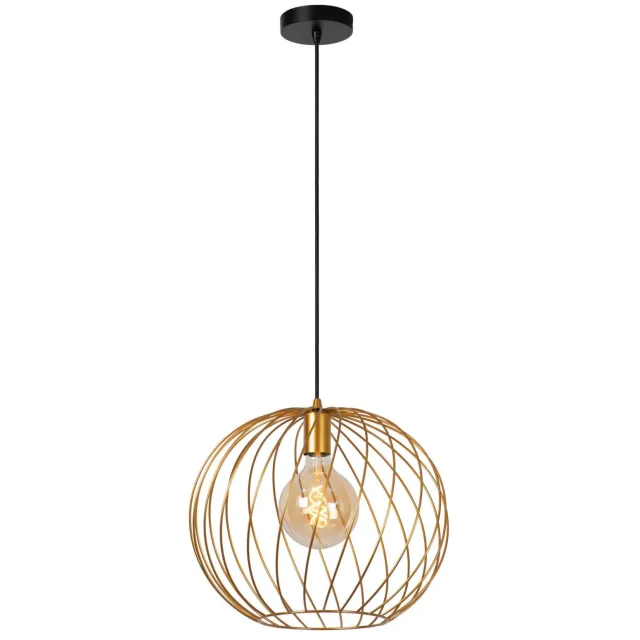 Lucide DANZA - Hanglamp - Ø40 cm - 1xE27 - Mat Goud / Messing