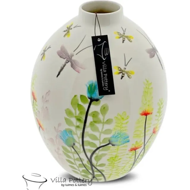maxifleur Kunstplanten Vaas - Villa Pottery - Madeira 6 Garden - Keramiek - Decoratie - Woondecoratie - Voorjaarsdecoratie Wit
