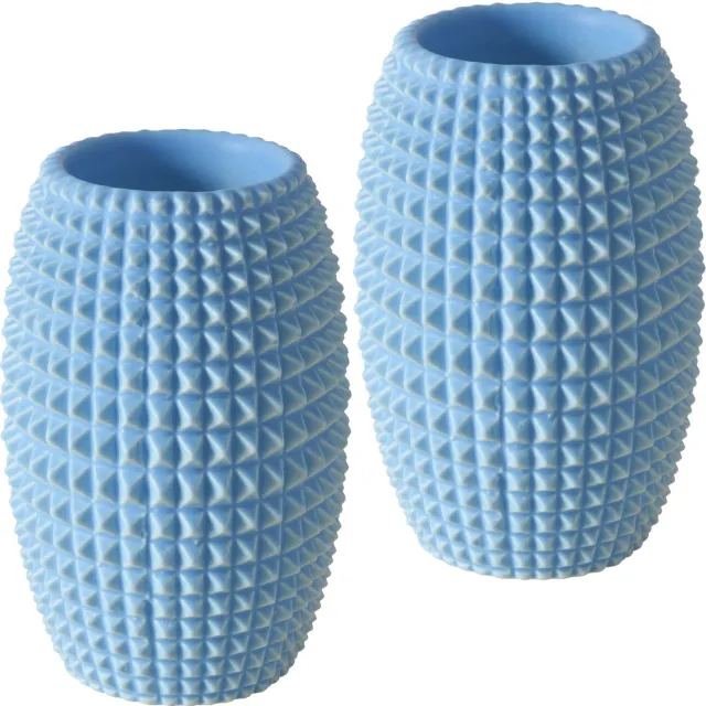 Boltze Theelicht houder keramiek Boltze lichtblauw 11 cm