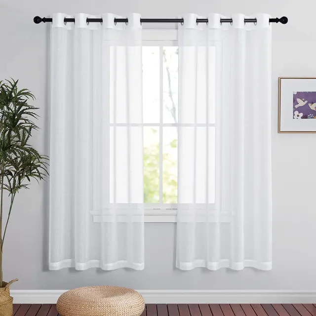 Pony Dance Vitrage – duurzaam – luxe vitrage voor slaapkamer woonkamer eetkamer - hoogwaardig voile – vitrage gordijn wit