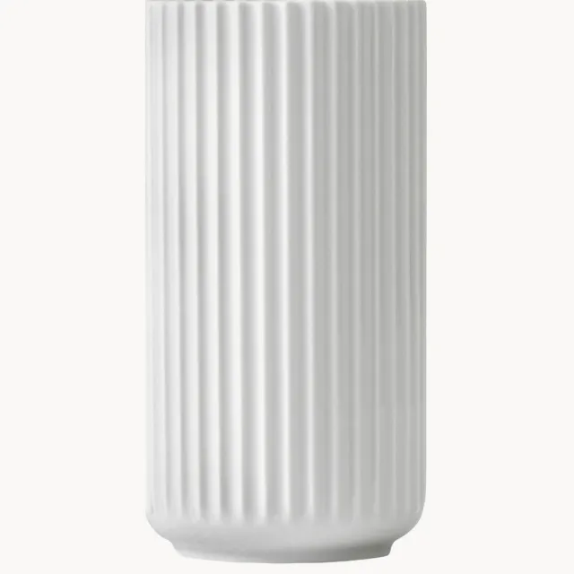 Lyngby Porcelaen Porseleinen vaas Lyngby, H 21 cm Wit
