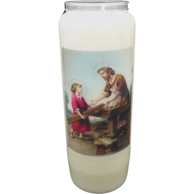 Partijhandel RODO Noveenkaars Heilige Man 013 - 9 dagen brander (5 stuks) wit