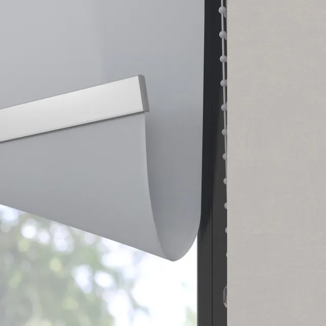 Dutchblinds Rolgordijn - lichtdoorlatend - Licht Grijs - 160x190cm - Raamdecoratie op maat
