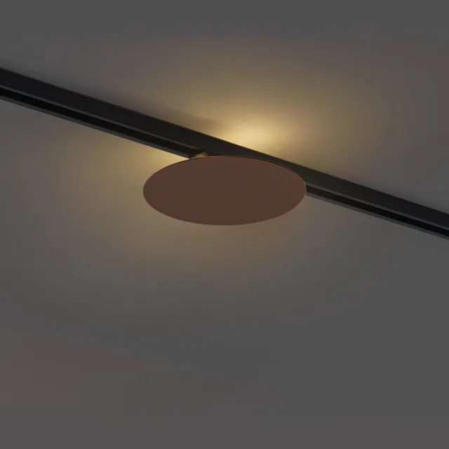 QAZQA pulley - Moderne Spot railsysteem verlichting, railverlichting geschikt voor led - 2 lichts - Ø 20 cm - Brons - Woonkamer | Slaapkamer | Keuken Brons - 2 lichts
