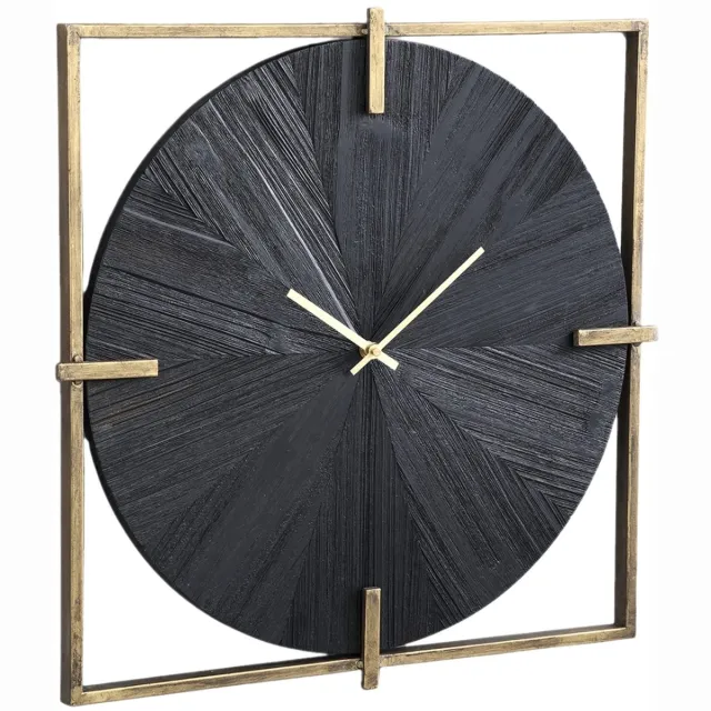PTMD Oxxo Klok - 53 x 5 x 53 cm - Metaal - Goud