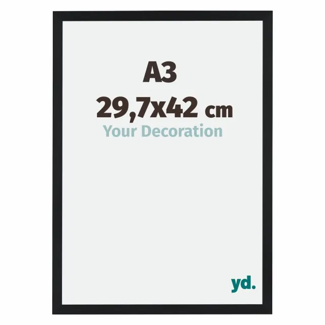 yd. Your Decoration - Fotolijst A3 29,7x42 cm - MDF - Zwart Mat - Catania