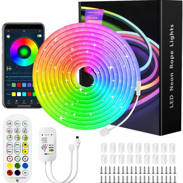 Jurrys Lichtsnoer - Gekleurd - Disco - Tuinverlichting - Sfeerlicht - Decoratie - Led - Outdoor - Waterdicht - 108Leds