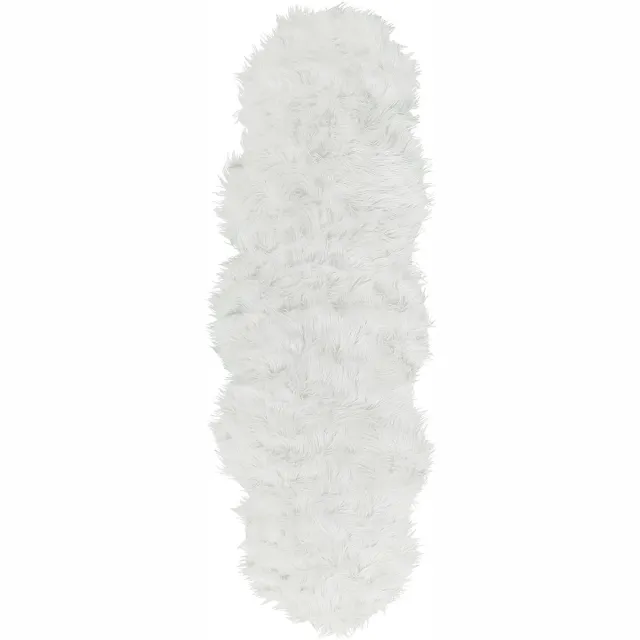 Beliani MAMUNGARI - Schapenvel - Wit - 60 x 180 cm - Acryl