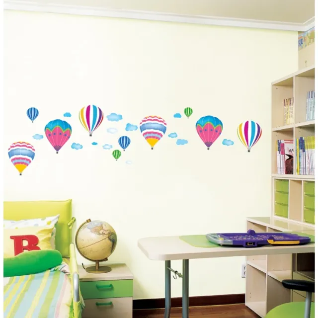 Ambiance Sticker Muurstickers met heteluchtballonnen Multi color