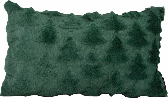 NOVÉE Kerst Furry XMAS Tree Groen Kussenhoes | 30 x 50 cm | Polyester groen 30x50