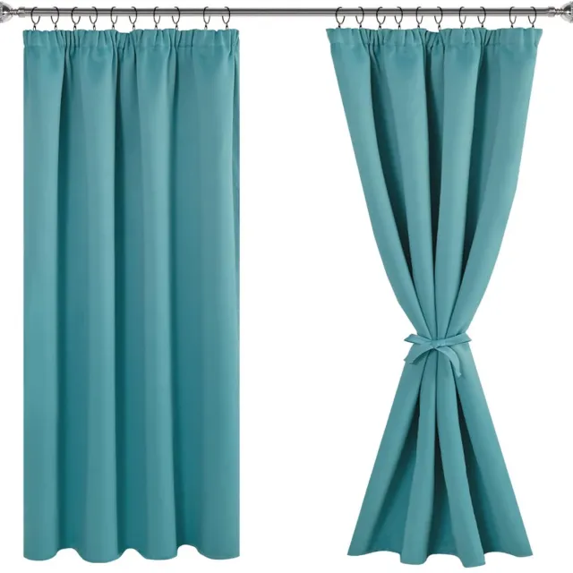 Unyqoos ® Stijlvolle Ongeëvenaarde Verduisteringsgordijnen voor Woon- en Slaapkamer, Set van 2, Turquoise turkoois