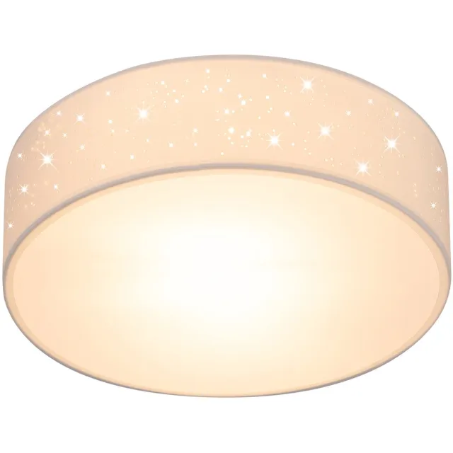 Monzana Plafondlamp - Sterrenhemel Rond 30cm 40 Watt Stof - Wit