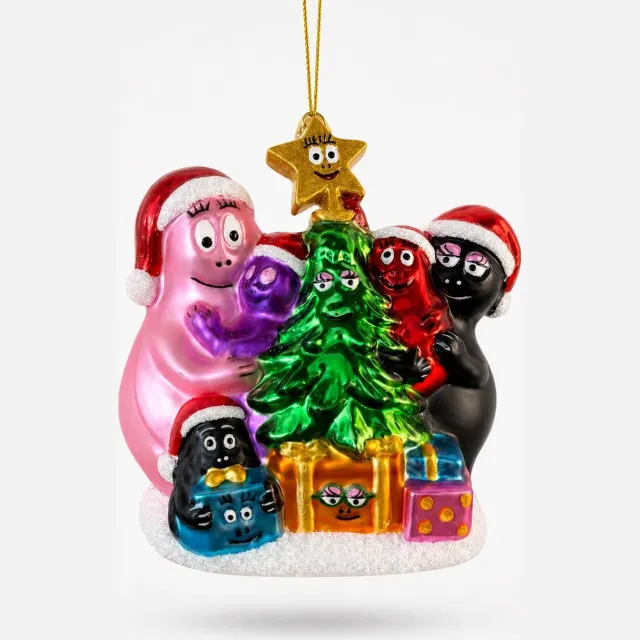 De ballen uit Kersthanger Barbapapa - Decorating Tree Roze