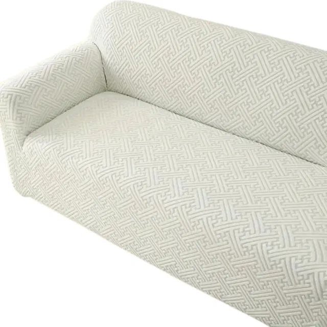 Nivard Bankhoes - Bankbeschermer - Stretch - Sofa Cover - Effen - Wit - Enkel
