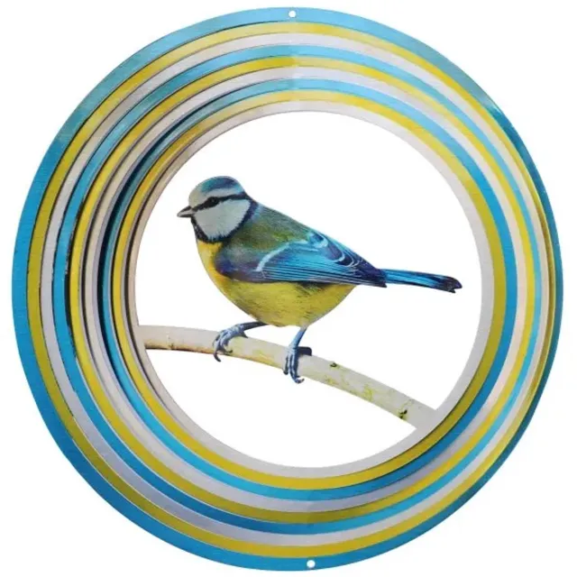 Spin Art/Cooking Vinyl Windspinner 12, Spin Art, Blue Tit/Pimpelmees, 12BLTIT101 Multicolor