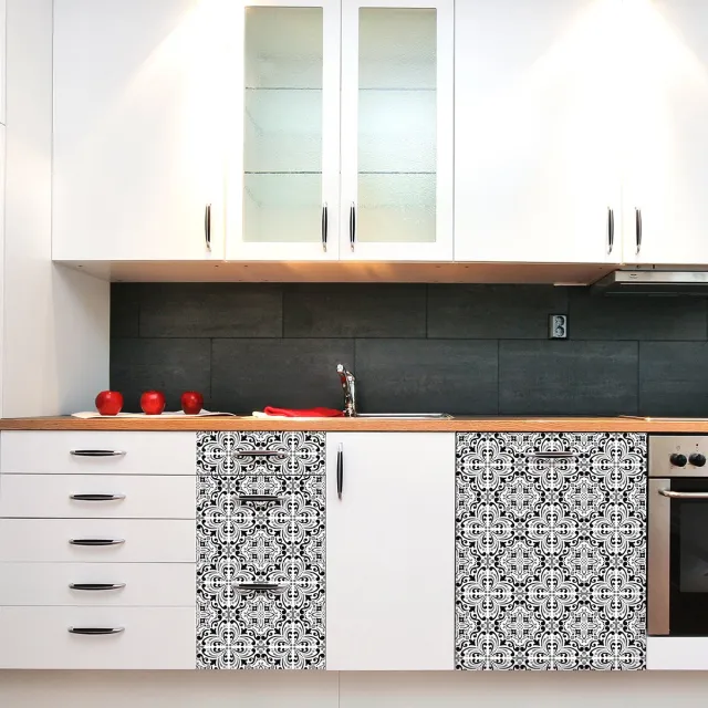 Ambiance Sticker Muurstickers voor keuken en badkamer - 30 stuks - 30 stickers van 10x10 cm Multi color