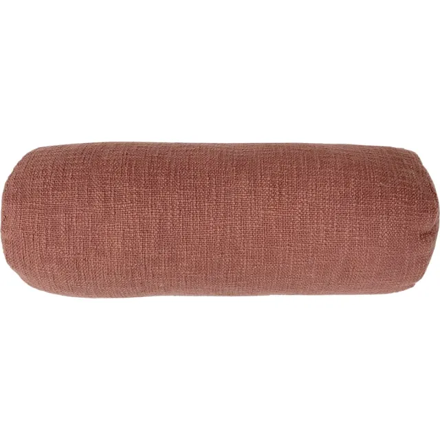 Tiseco Home Studio - Kussen (gevuld) COTTON SLUB - SET/2 - 100% katoen - Bolster - 15x45cm - Rust