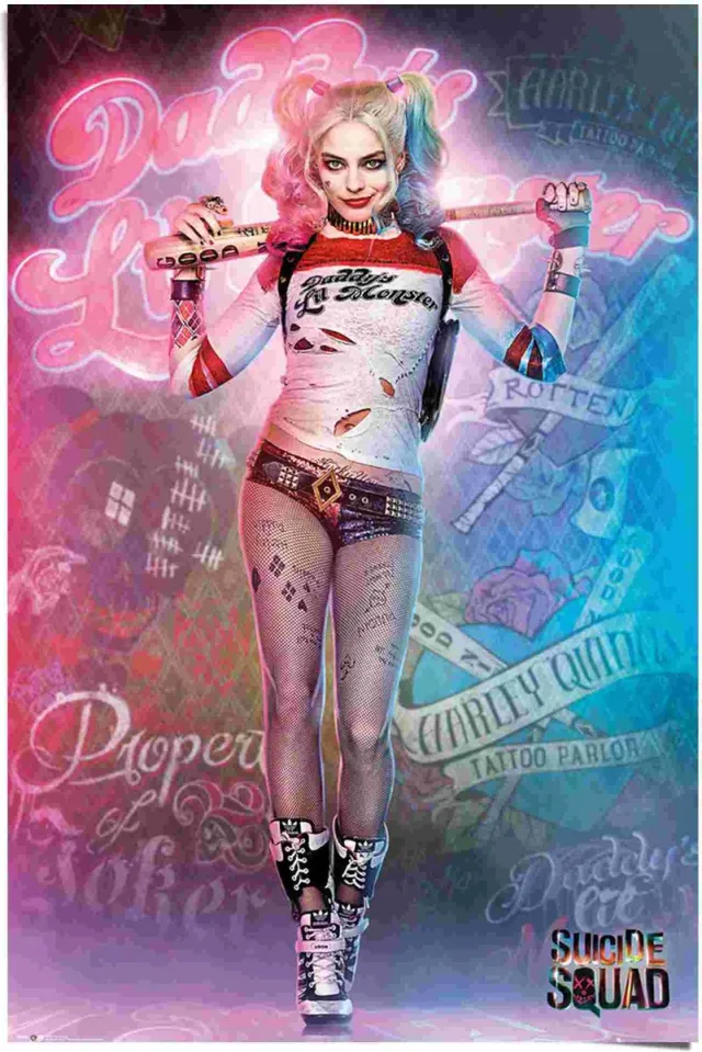 Reinders Poster Suicide Squad - Harley Quinn 91,5x61 cm roze