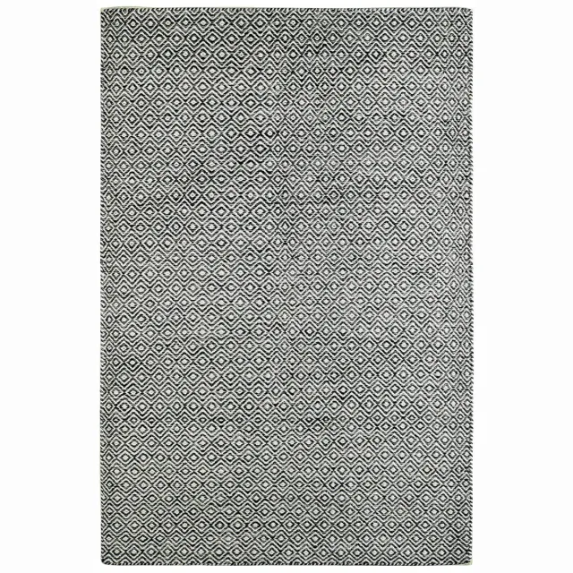 Padiro stijlvol laagpolig vloerkleed 160 x 230 cm - donkergrijs - modern effen ontwerp - voor vloerverwarming - van wol