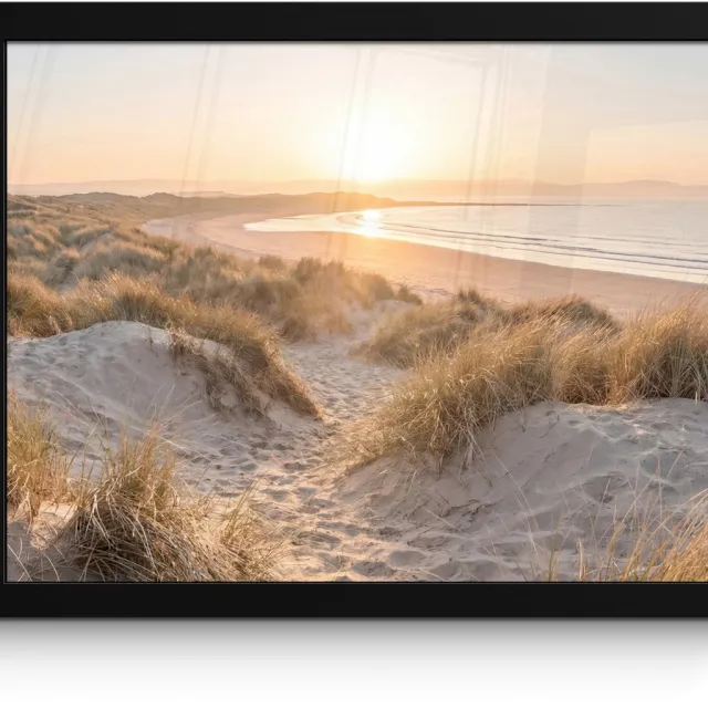 FrameYourWall Poster in lijst - Fotolijst 40x30 cm - Posters - Duinen - Strand - Zee - Posterlijst zwart - Decoratie - Wanddecoratie woonkamer - Muurdecoratie slaapkamer