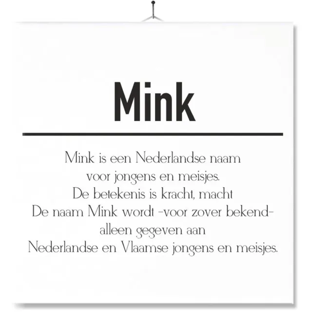 MC Living Tegel Met Opdruk | Betekenis | Kado | Cadeau | Met Naam - Mink Multi-Color