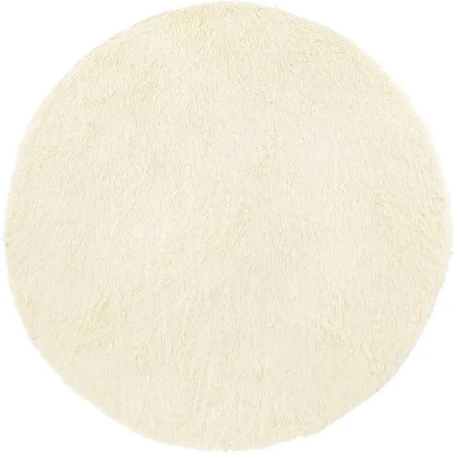 vidaXL Hoogpolig - vloerkleed - NAVARRA - cm - polyester - crèmekleurig