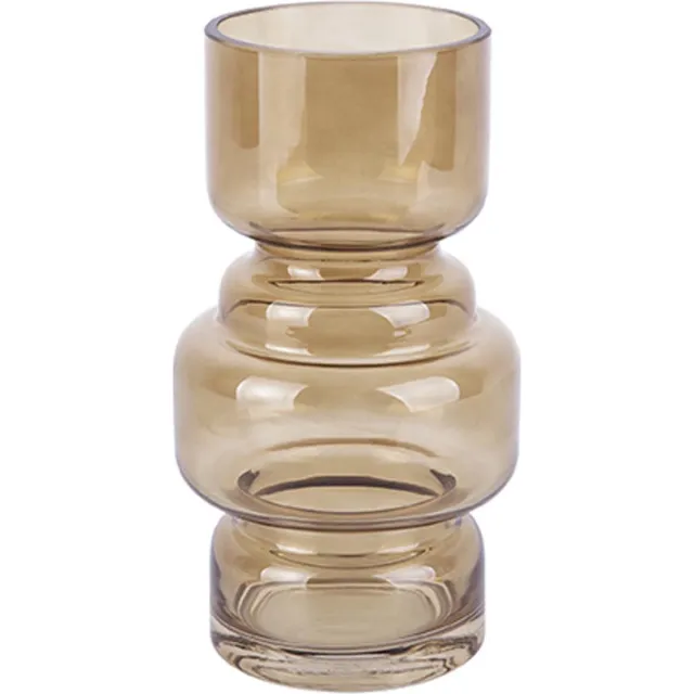 Present Time Vaas Courtly - Glas Honingbruin - Medium - 11x20cm - Scandinavisch