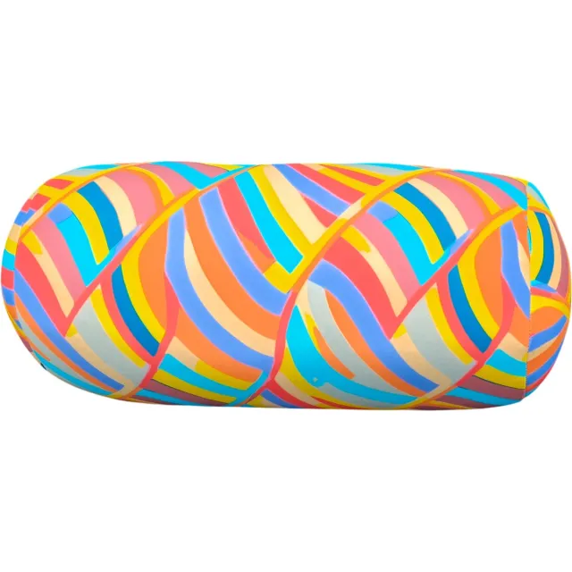 House of Healthbrands My Daily Pillow Rolkussen - Sierkussen Rond Cilinder 17 x 30 cm - Happy Zebra-design - Stevig en zacht - Mooie print - Gevuld met microgranulaat - Vormvast & Wasbaar - Ideaal voor op de bank, bed, auto of op reis - Inclusief Wasnet Wit