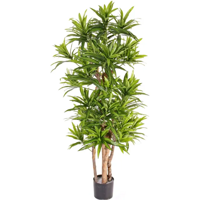 Bellatio Flowers & Plants Kunstplant Groene Dracaena reflexa - H120 cm - voor binnen - nepplant - binnenplant