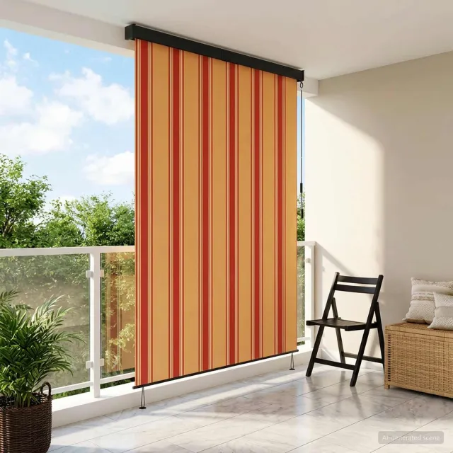 vidaXL Rolgordijn Multikleur 80 x 250 cm Stof en Aluminium Geel
