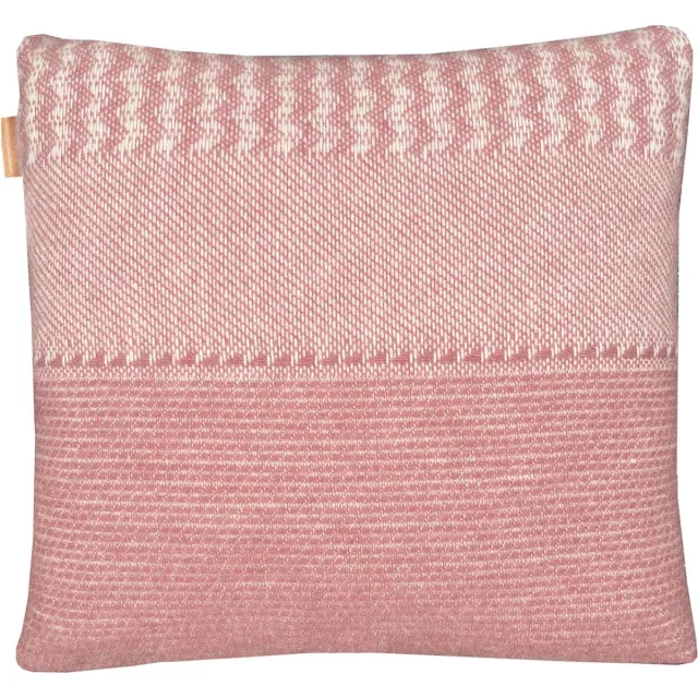 Malagoon Uptown wool cushion pink square Roze