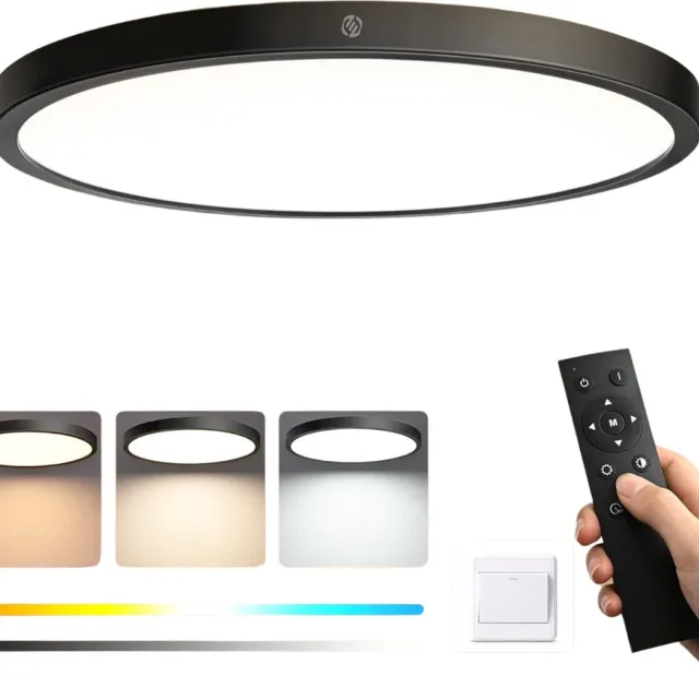 Equivera Plafonaire Lamp - Lamp - Plafond Lamp - Plafonnaire Lamp - Plafondlamp zwart