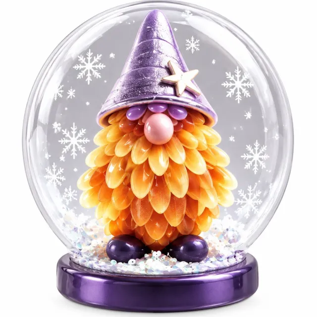 SWGOTA Adventskalender 2026 voor Halloween met 24 kabouterhangers en ophangkoordjes - Verpakking 26 x 18 x 3 cm Paars