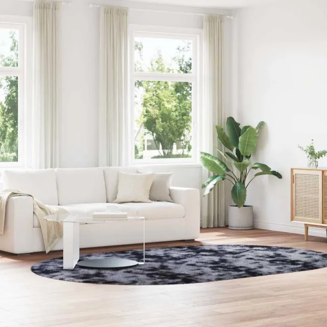 vidaXL Hoogpolig vloerkleed NAVARRA 300x200 cm polyester donkergrijs grijs, foto 2