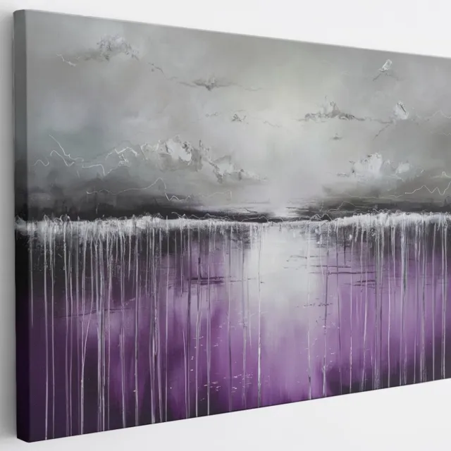 Saammp Canvas Schilderij - Landschap - Zwart - Abstract - 40x30 - Foto op canvas - Wanddecoratie - Muurdecoratie Woonkamer - Slaapkamer decoratie - Canvas Print