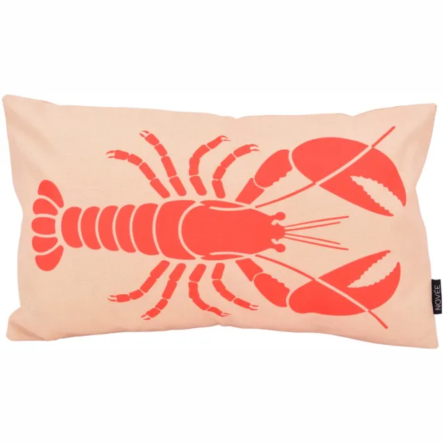NOVÉE Coastal Lobster Kussenhoes | 30x50 cm | Katoen/Linnen rood