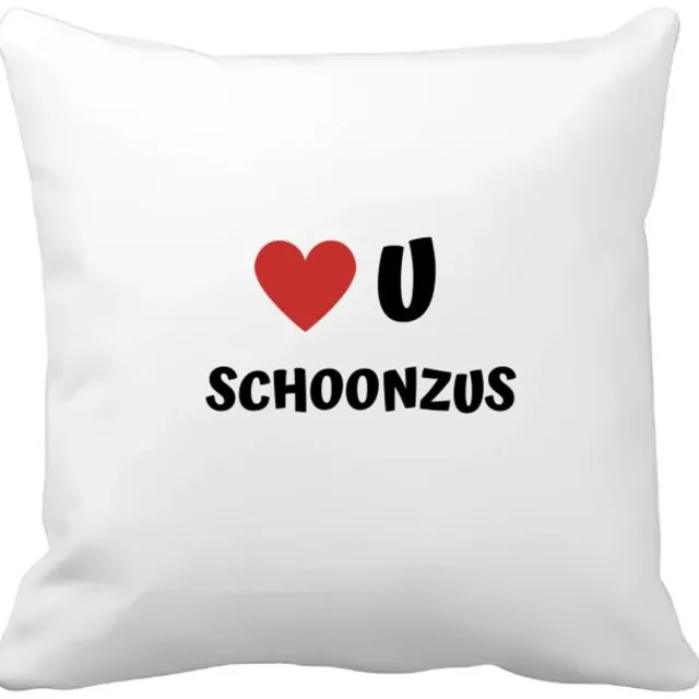 Akyol love u schoonzus Kussen hoes - Zus - de liefste schoonzus - verjaardag - cadeautje voor zus - zus artikelen - kado - geschenk - 40 bij 40 cm Multicolor