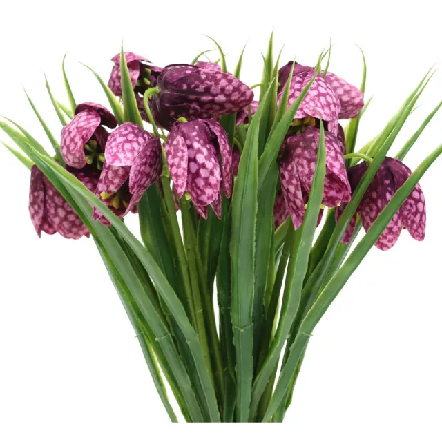 Viana Dambordbloemen Fritillaria kunstpaars 29cm 6 st