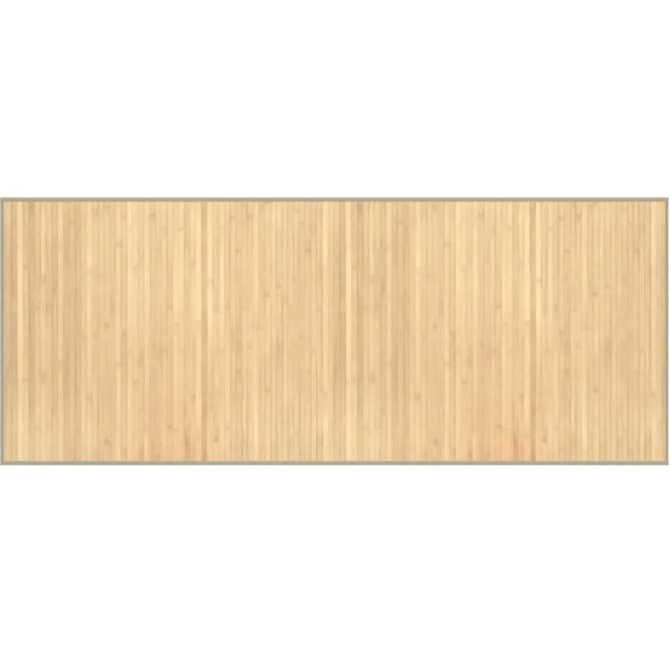 vidaXL Vloerkleed rechthoekig 80x200 cm bamboe lichtnaturel beige, foto 3