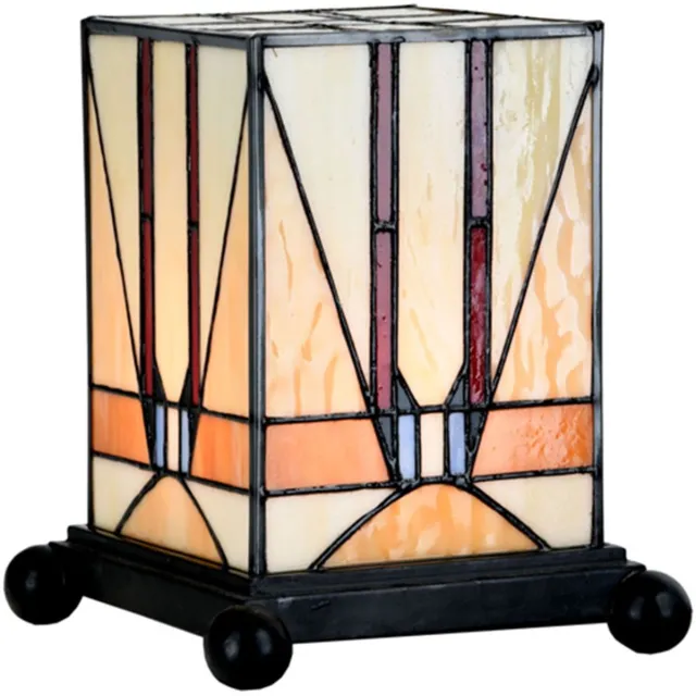 Coloured by Art Tiffany Tafellamp Little Tuschinski - Art Deco Trade Rood